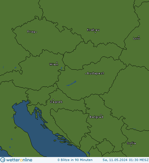 Aktuelle Blitzkarte Osteuropa