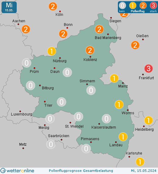 Nürburg: Pollenflugvorhersage Ambrosia für Freitag, den 26.04.2024